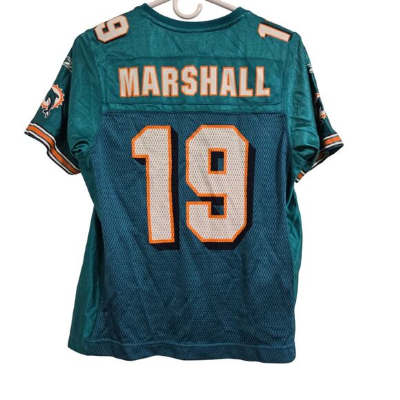 Reebok Miami Dolphins #19 Brandon Marshall Women's NFL Jersey Aqua Size S - Picture 3 of 7
